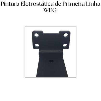 Imagem de 2 Suportes De Prateleira Mão Francesa 10cm Fixo De Parede Estilo Moderno Aço Resistente Acabamento Inverso