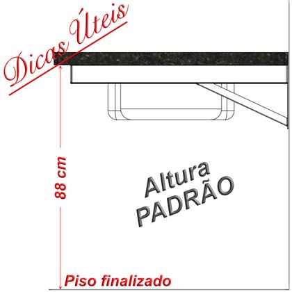 Imagem de 2 suportes pia parafusar bancada aparador 50 cm preto