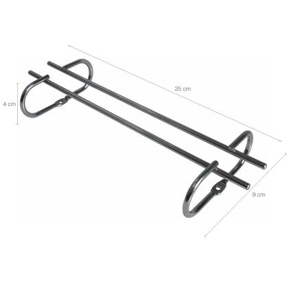 Imagem de 2 Suportes Taças Cromado Decoração Adega Bar Vinho 25cm