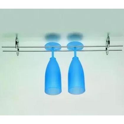 Imagem de 2 Suportes Taças Cromado Decoração Adega Bar Vinho 25cm