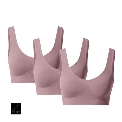 Imagem de 2 Sutiã Top Feminino She Mash Sem Costura Sem Bojo Básicos e Lisos Alças Larga Modelo Clássico