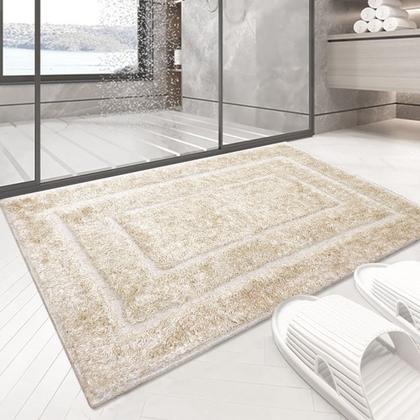 Imagem de 2 Tapete Banheiro Lavabo Algodão Absorvente Macio Mtmf 40x60