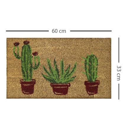 Imagem de 2 Tapete Porta Capacho Fibra Coco Antiderrapante 33x60 E10