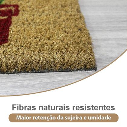 Imagem de 2 Tapete Porta Capacho Fibra Coco Antiderrapante 33x60 E10