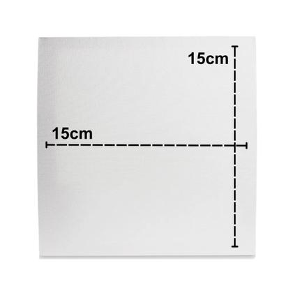 Imagem de 2 Telas Para Pintura Comum P/ Tinta Acrílica 15x15 Branco