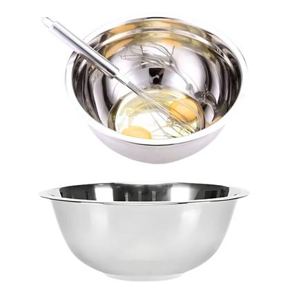 Imagem de 2 Tigelas Cumbuca Bacia Saladeira Grande De Aço Inox 4L