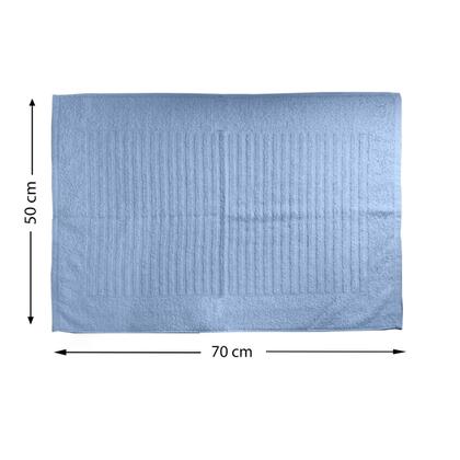 Imagem de 2 Toalha Piso Banheiro Antiderrapante 520g/m2 50x70 Maj Blue