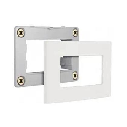 Imagem de 2 Tomada Embutir Móvel 3 Pinos 20a Branco + 1 Interruptor Simples Duplo