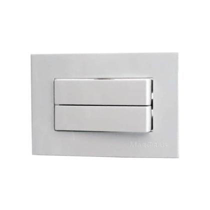 Imagem de 2 Tomada Embutir Móvel 3 Pinos 20a Branco + 1 Interruptor Simples Duplo