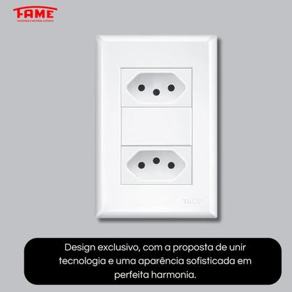 Imagem de 2 Tomadas 2P+T 10A/250V~ distanciadas Evidence - Fame