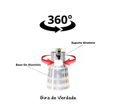 Imagem de 2 Torre De Chopp Beer 2L Copo Giratório Com Alça + 4 Tubo Gelante Blindado