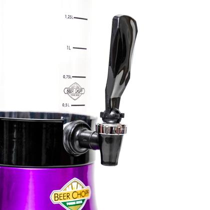 Imagem de 2 Torre De Chopp Beer 2L Copo Giratório Com Alça + 4 Tubo Gelante Blindado