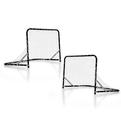 Imagem de 2 Traves De Gol De Futebol Infantil De Ferro 66 X 45 Cm P com Bola e Bomba