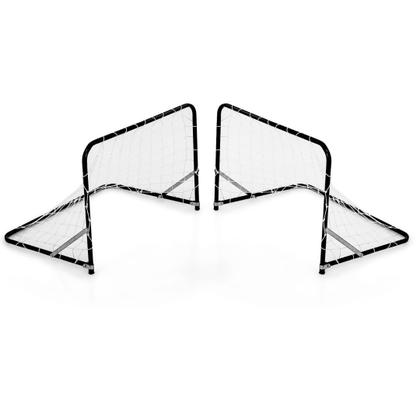 Imagem de 2 Traves De Gol De Futebol Infantil De Ferro 66 X 45 Cm P com Bola e Bomba