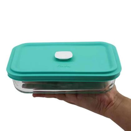 Imagem de 2 Travessa Facilita de Vidro com Tampa 750ML Marinex Doce