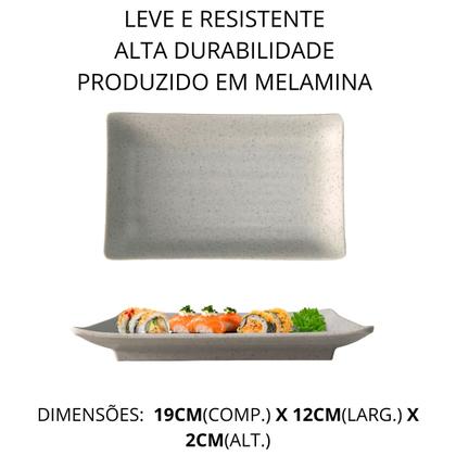 Imagem de 2 Travessas Retangular Petisqueira pra Servir Comida 18cm