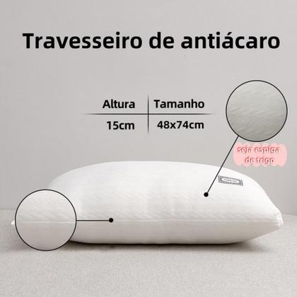 Imagem de 2 Travesseiro Fibra silicone Antialérgico e Extra Macios Medindo LTX SLEEP