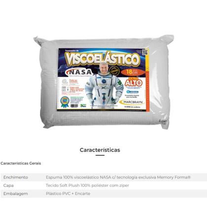 Imagem de 2 Travesseiros Nasa - Com Capa removível