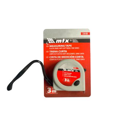 Imagem de 2 Trenas Curta 3mx16mm Plástico Com Trava MTX Alça de Nylon