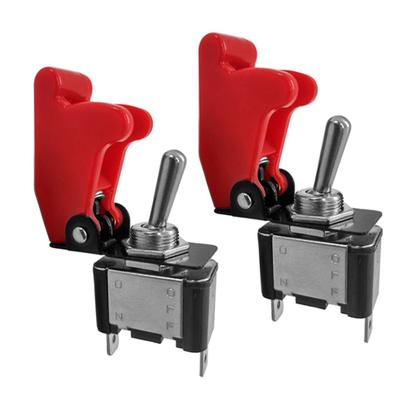 Imagem de 2 Un Chave Liga/Desliga universal Capa Verm. tipo avião caça