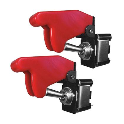 Imagem de 2 Un Chave Liga/Desliga universal Capa Verm. tipo avião caça