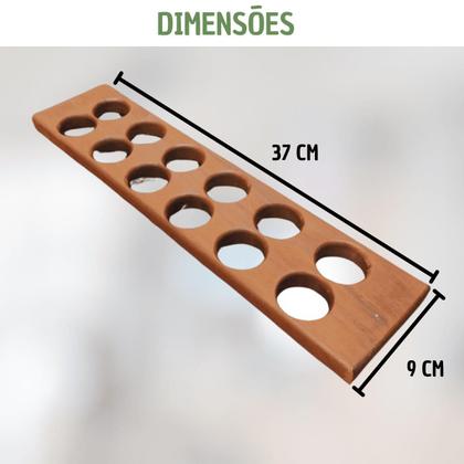 Imagem de 2 UND Porta 12 Ovos Madeira Suporte Organizador Dispenser