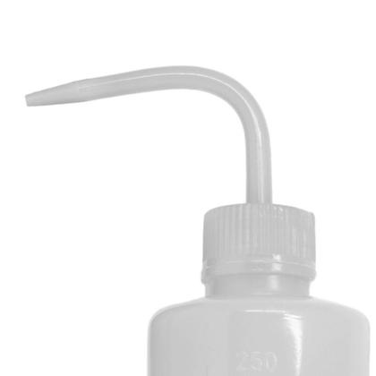 Imagem de 2 Unidades Almotolia Transparente Bico Curvo 250ml Extensão Alongamento De Cílios Estética