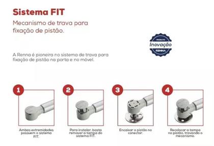 Imagem de 2 Unidades Amortecedor Pistão A Gás 80N para Armário de cozinha e móveis em geral
