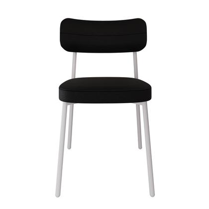 Imagem de 2 Unidades Cadeira Alloa fixa C/4 Pés 50 X 44,7 X 83,8 cm Pés Brancos