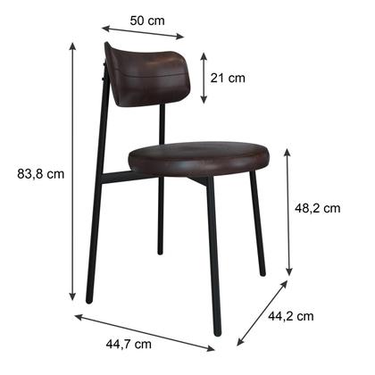 Imagem de 2 Unidades Cadeira Kyta fixa C/4 Pés 50 X 44,7 X 83,8 cm
