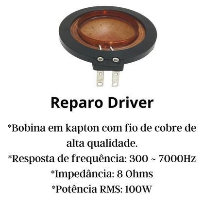 Imagem de 2 Unidades Reparo Driver Fenólico RD 350 Completo 100w Rms Corneta Membrana Compatível Ramos RD350 Premium 8 Ohms