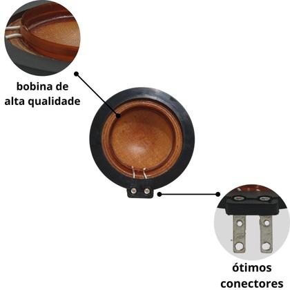 Imagem de 2 Unidades Reparo Driver Fenólico RD 350 Completo 100w Rms Corneta Membrana Compatível Ramos RD350 Premium 8 Ohms