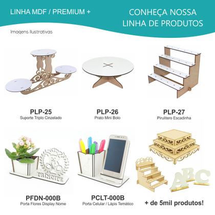Imagem de 2 Vasos Cachepot Alto Meia Lua Linha Premium - Mdf Branco