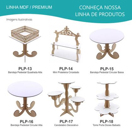 Imagem de 2 Vasos Cachepot Alto Meia Lua Linha Premium - Mdf Branco
