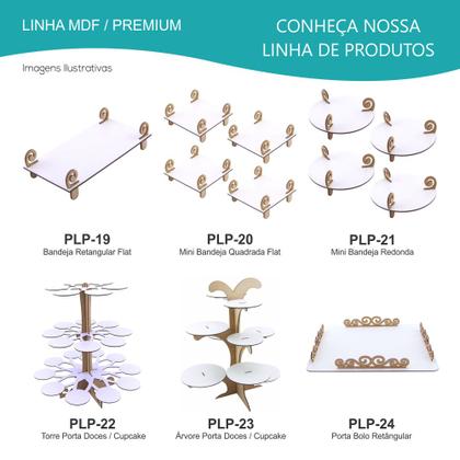 Imagem de 2 Vasos Cachepot Alto Meia Lua Linha Premium - Mdf Branco