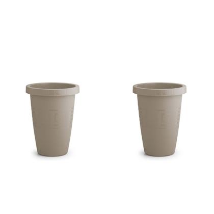 Imagem de 2 VasoS Redondo Em Coluna 21L Resistente De Plástico Jardim Plantas
