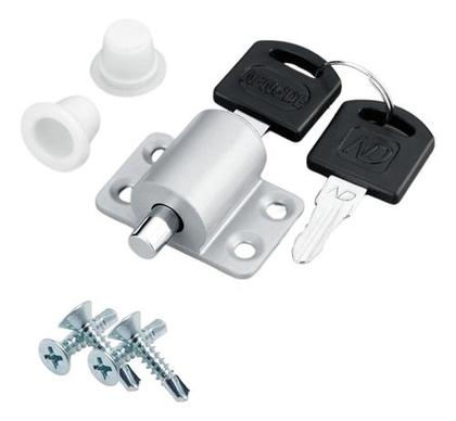 Imagem de 2 X Fechadura Tranca Trava P/ Janela Porta Correr 206 Cor Cinza