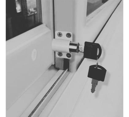 Imagem de 2 X Fechadura Tranca Trava P/ Janela Porta Correr 206 Cor Cinza