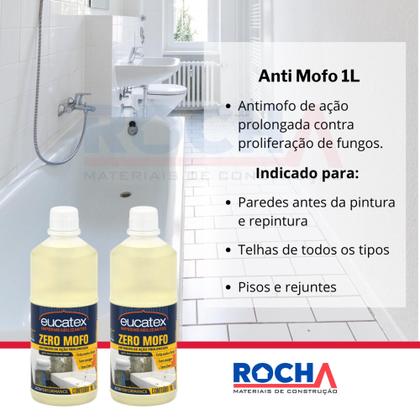 Imagem de 2 Zero Mofo para Teto Parede Armário - 1L Eucatex