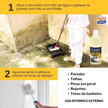 Imagem de 2 Zero Mofo para Teto Parede Armário - 1L Eucatex