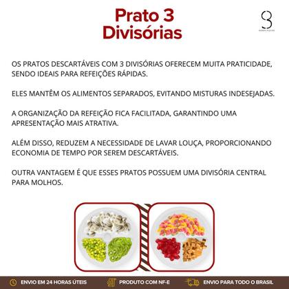 Imagem de 20 Bandeja Petisqueira Para Amendoim Com 3 Divisórias Resistente