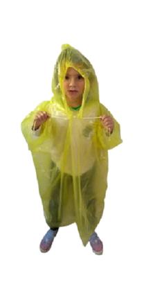 Imagem de 20 Capas de Chuva Descartável Infantil Amarela c/ Cordinha