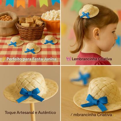 Imagem de 20 Chapeuzinho Miniatura Mini Chapéu Palha Festa Junina