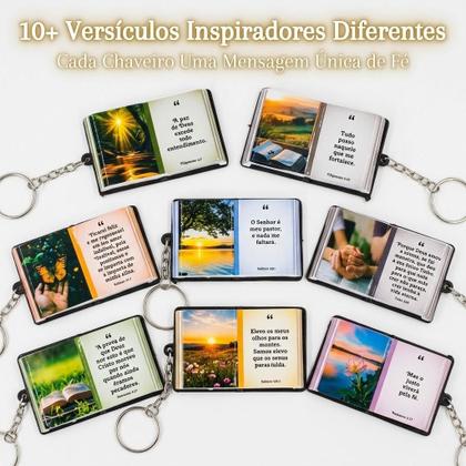 Imagem de 20 Chaveiro Bíblia Sagrada Com Frases Para Sua Fé Em Cristo