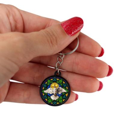 Imagem de 20 Chaveiro Pomba Divino Espirito Santo Catolico Lembracinha