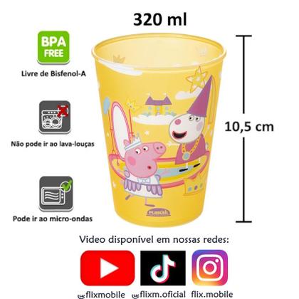 Imagem de 20 Copos Peppa Pig p/ Festa Infantil Decoração Lembrancinhas Sacolinha Surpresa