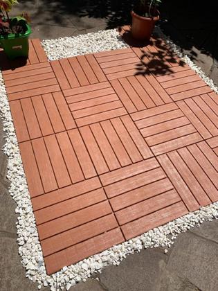 Imagem de 20 Decks Madeira Plástico Encaixe Modular Piscina Sacada - CEDRO