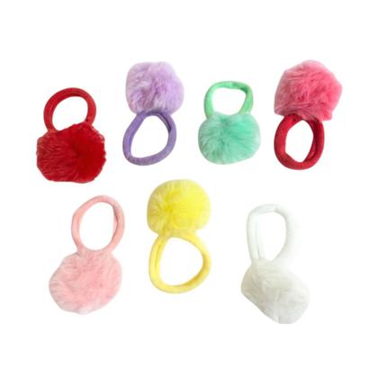 Imagem de 20 Elásticos Xuxinha Com Pompom Coloridos Infantil Cabelo