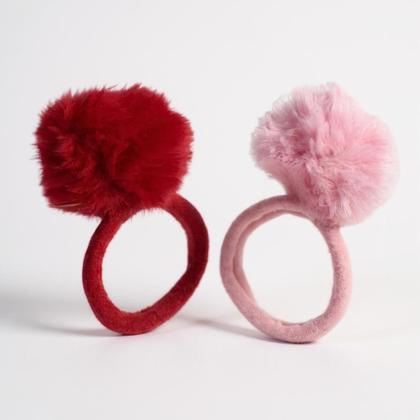 Imagem de 20 Elásticos Xuxinha Com Pompom Coloridos Infantil Cabelo