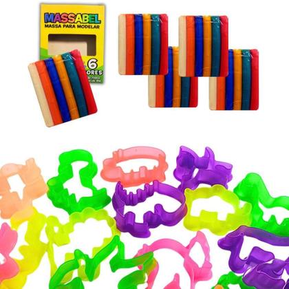 Imagem de  20 Massinha de Modelar + 20 Bolha de Sabao + 20 Cortador Kit Festa Aniversario Prenda Lembracinha